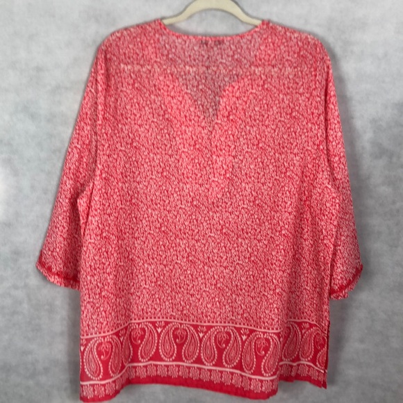 Anna Carson Woman Cotton Flowy Boho Floral PrintTunic Size 1X - Picture 7 of 11